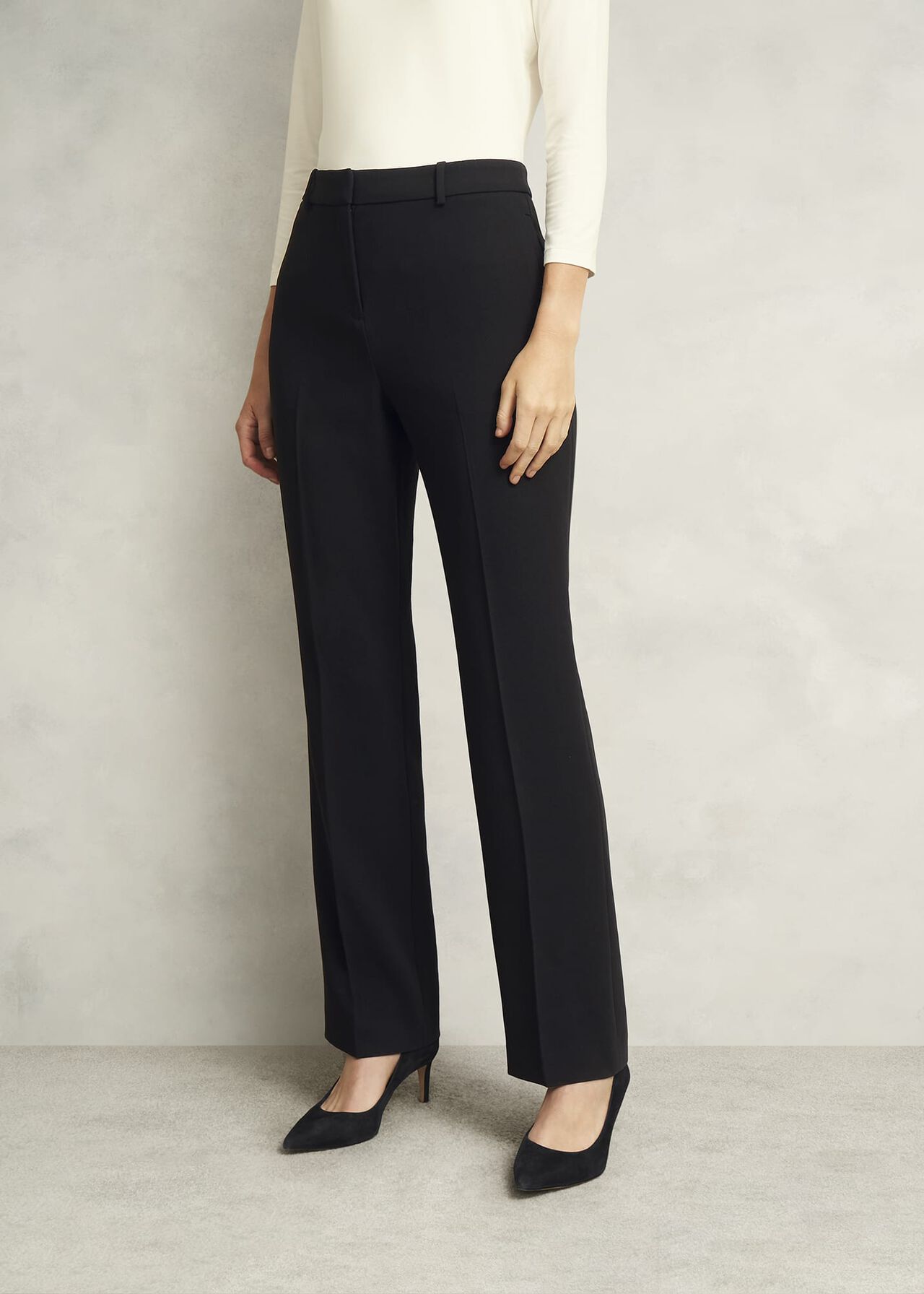 Rae Straight Pants, Black, hi-res