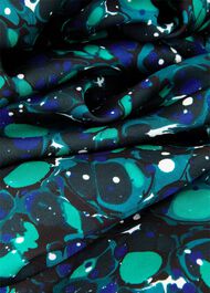 Adley Printed A Line Dress, Navy Multi, hi-res