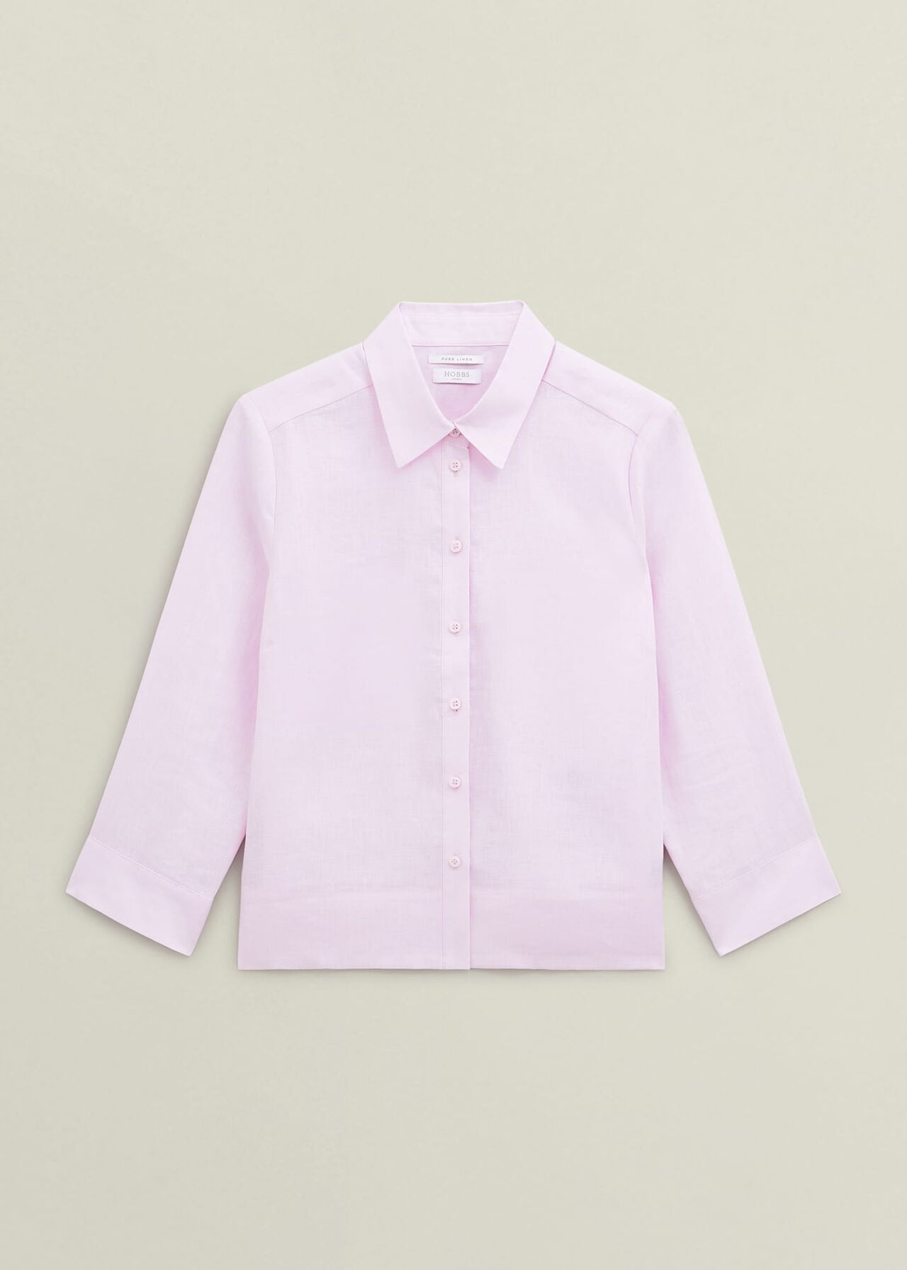 Light Pink Nita Linen Shirt, Wisteria Pink, hi-res