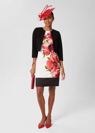 Moira Floral Shift Dress, Red Multi, hi-res