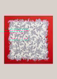 Bria Silk Scarf, Red Multi, hi-res