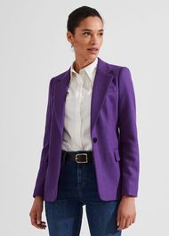 Petite Jess Wool Jacket, Indigo Purple, hi-res