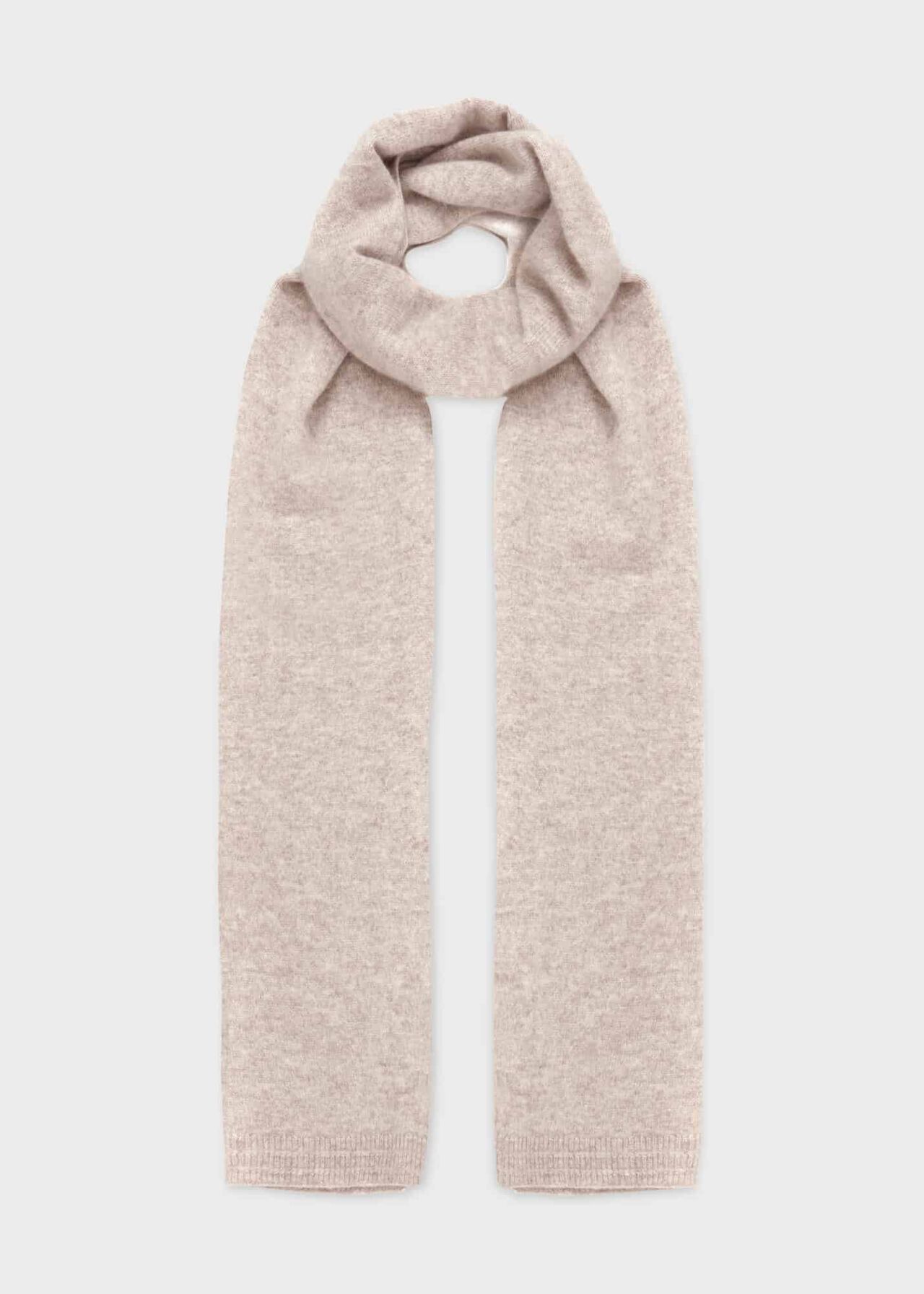 Mabel Cashmere Scarf, Oat Marl, hi-res