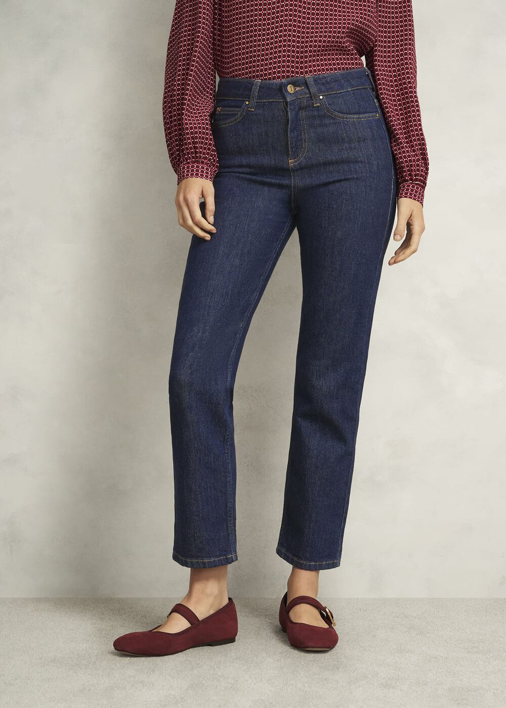 Shea Straight Jeans, Indigo, hi-res