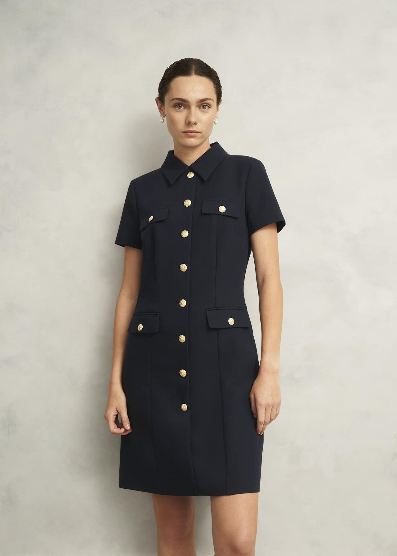 Nadiya Dress, Navy, hi-res