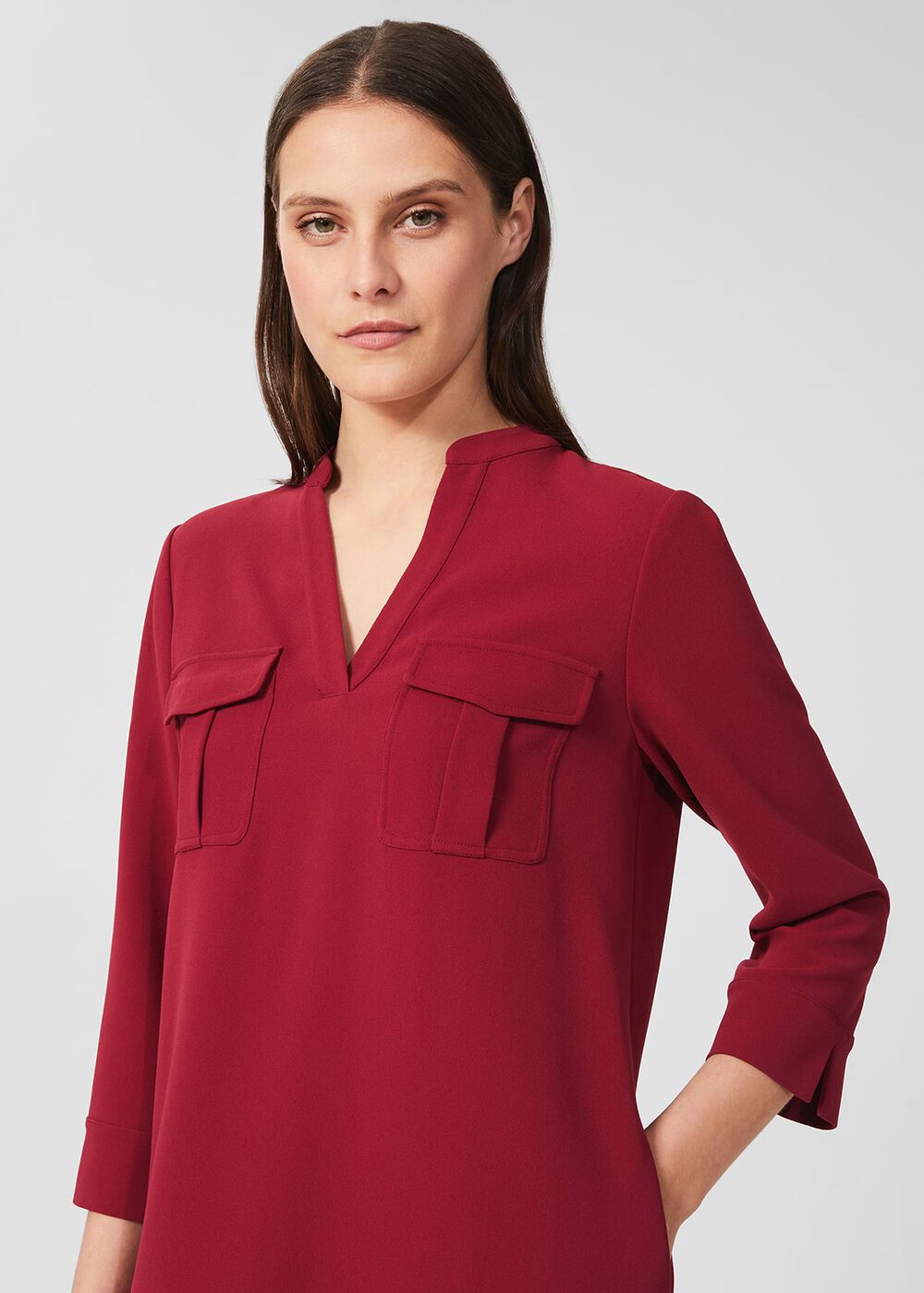 Katelena Tunic Dress, Berry Pink, hi-res