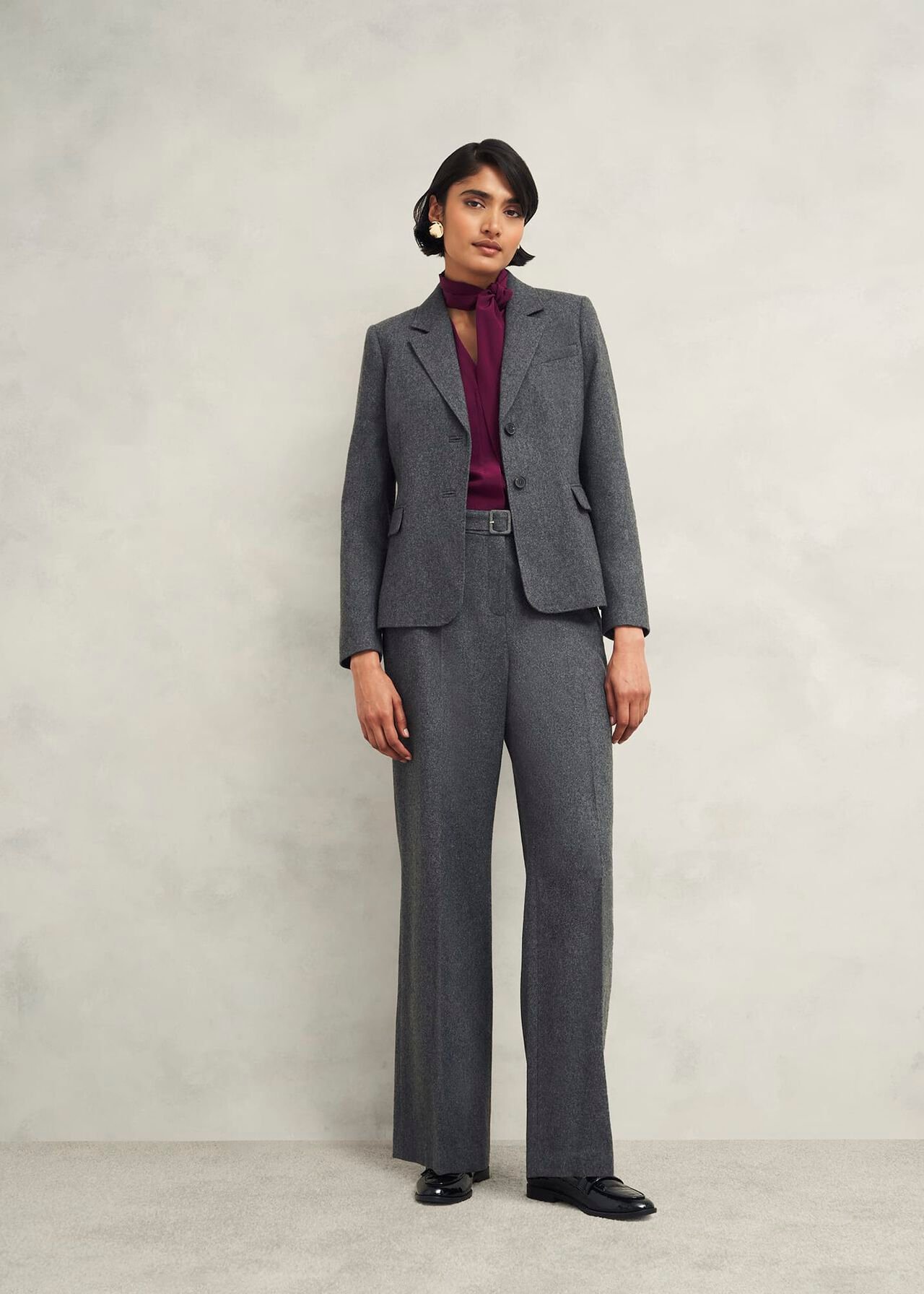 Elsie Wool Blend Jacket, Grey, hi-res