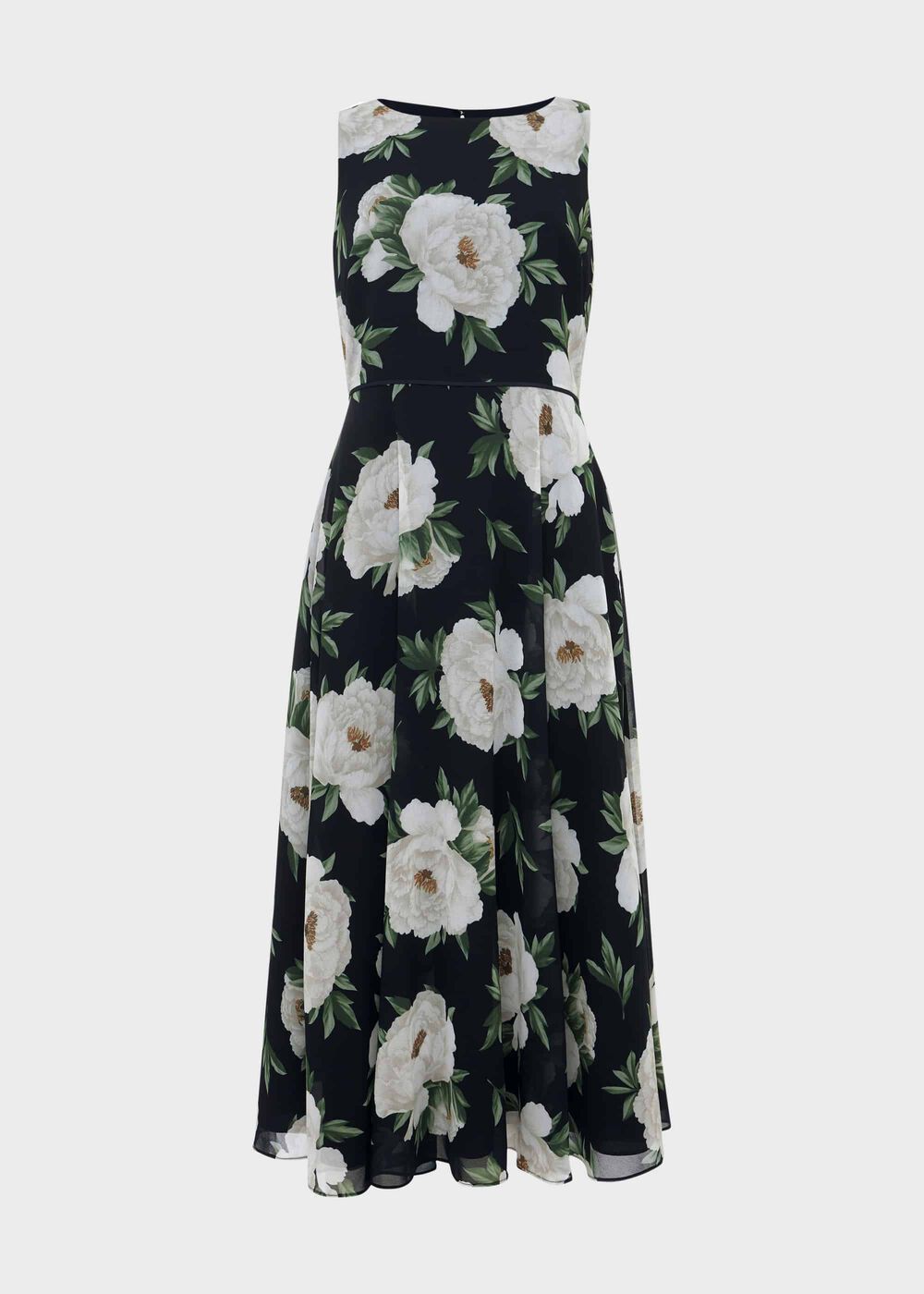 Carly Floral Dress, Navy Ivory, hi-res
