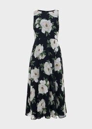 Carly Floral Dress, Navy Ivory, hi-res