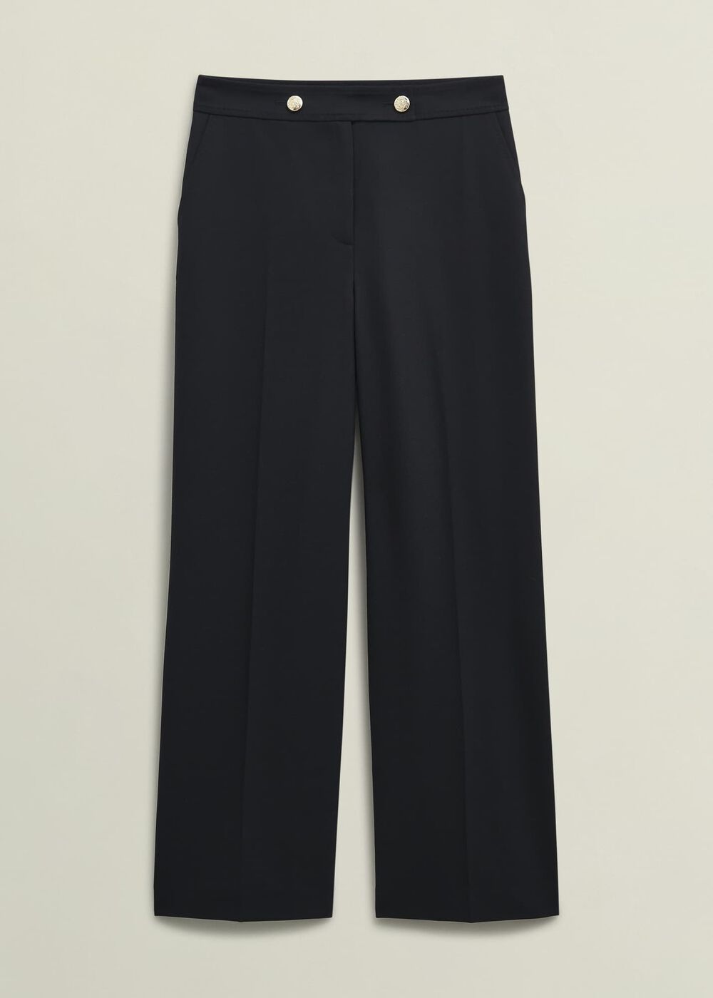 Heidi Wool Blend Trousers, Black, hi-res
