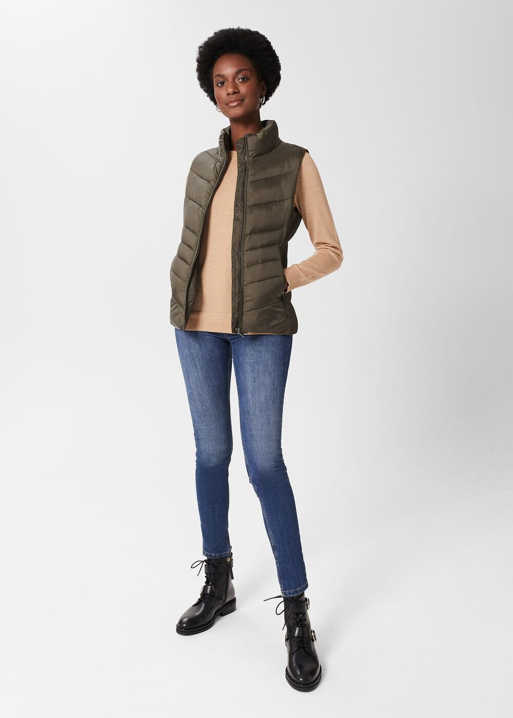 Neava Gilet, Dark Olive, hi-res
