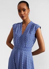 Hailey Midi Dress, Blue Multi, hi-res