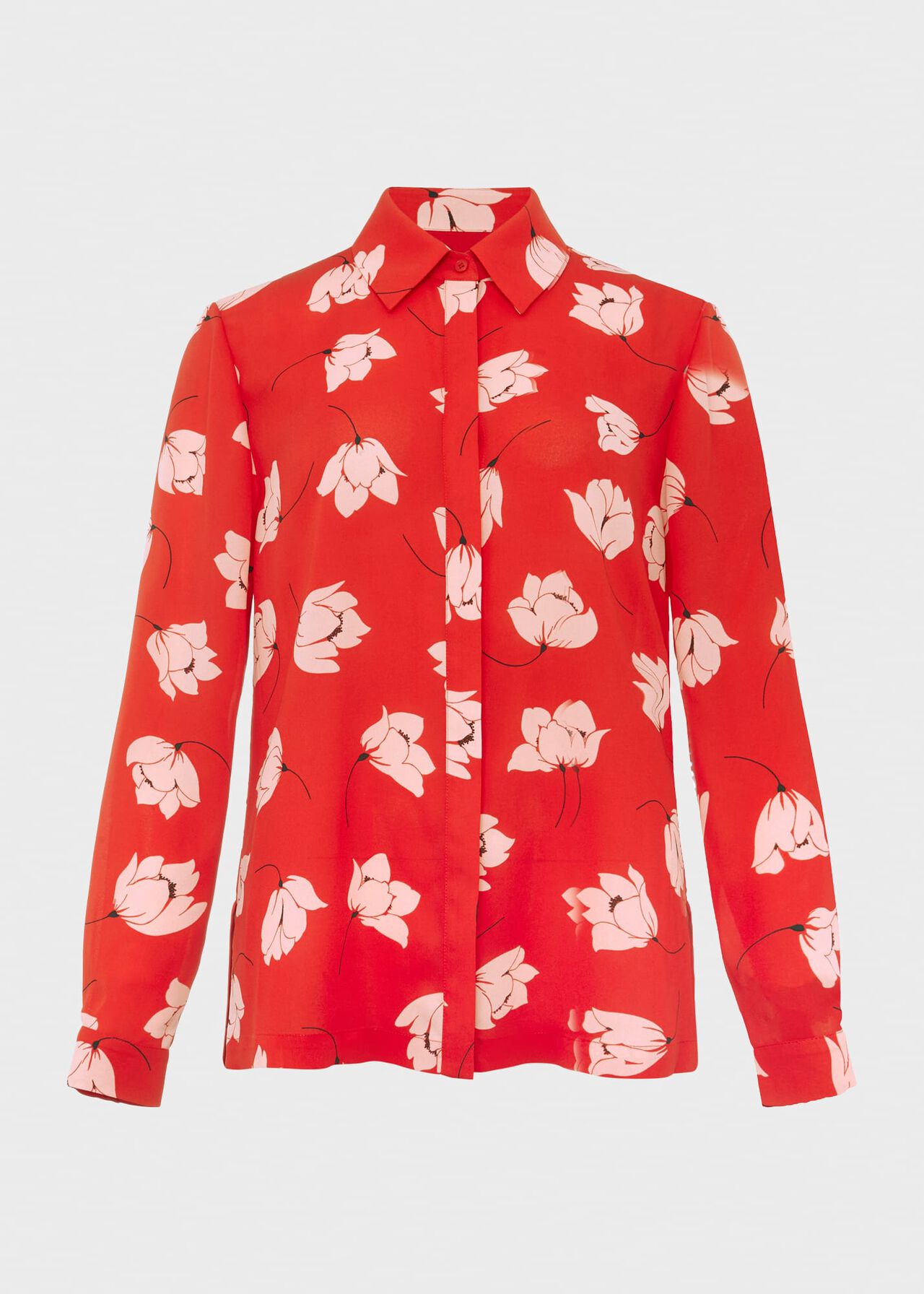 Angelina Floral Shirt, Red Pink, hi-res