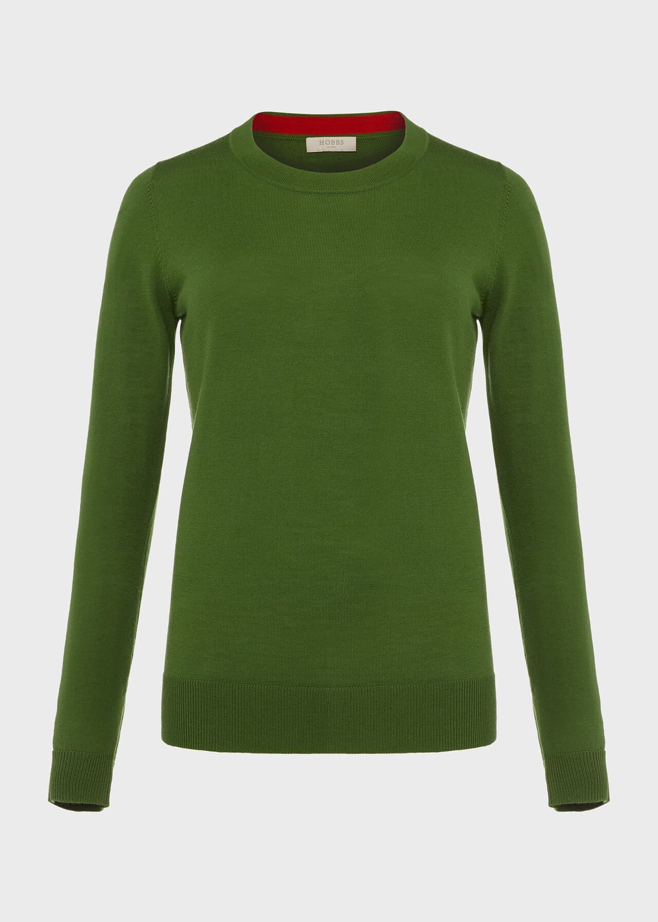 Penny Merino Wool Jumper, Cactus Green, hi-res