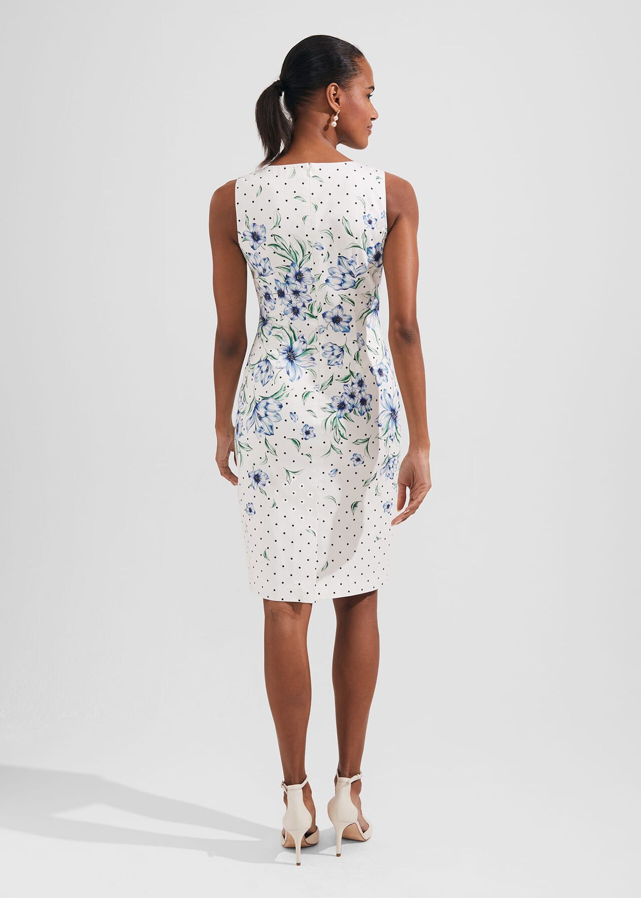 Fiona Floral Shift Dress, Ivory Multi, hi-res