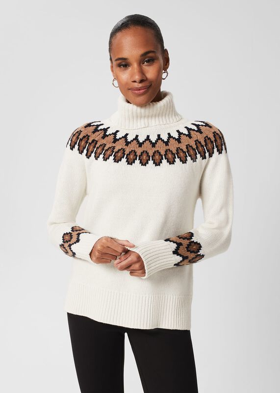 Aleena Fairisle Jumper With Alpaca