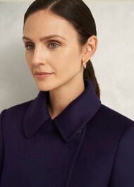 Petite Livia Wool Coat, Midnight Purple, hi-res