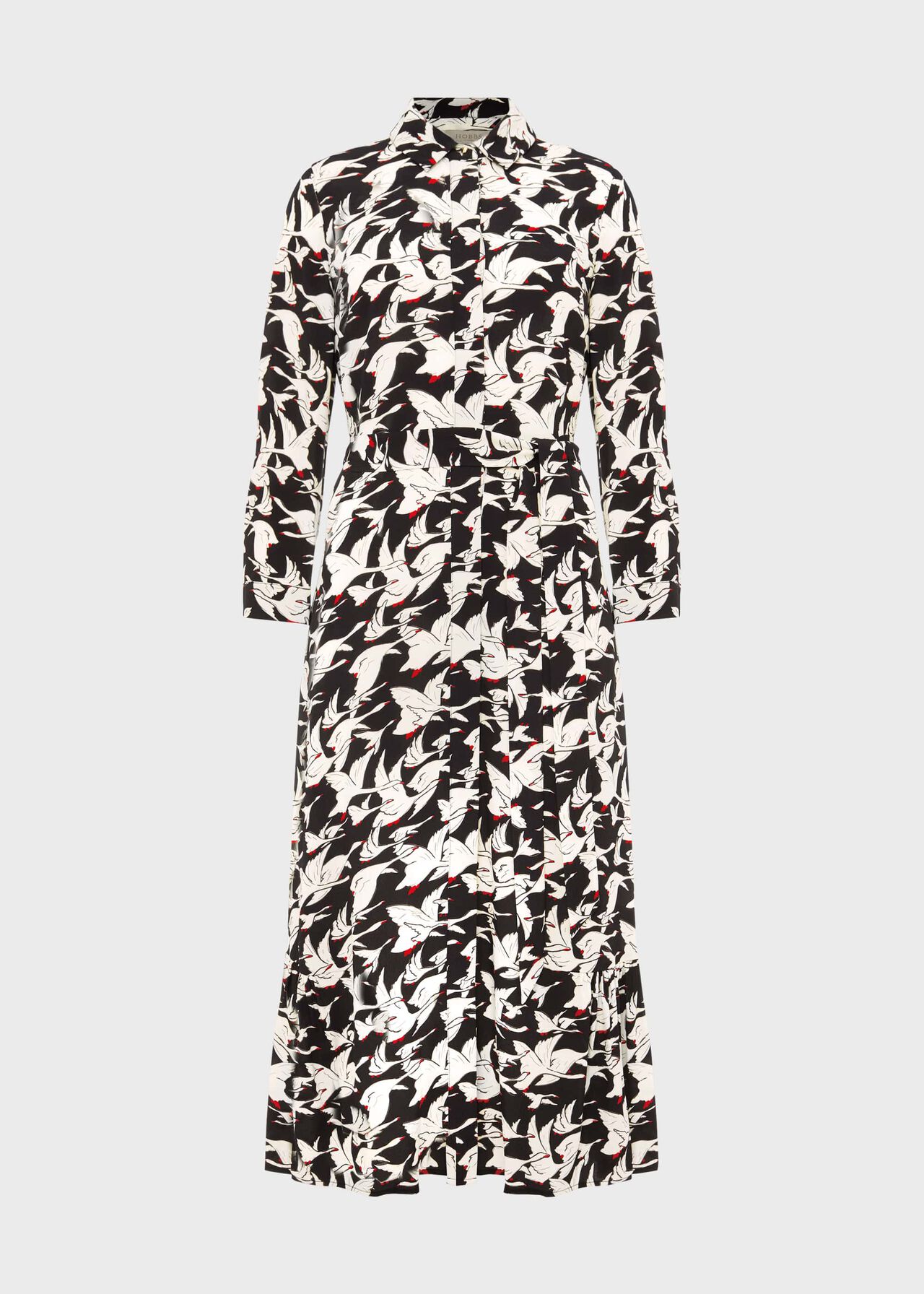Eliana Print Midi Dress, Black Ivory, hi-res