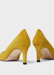 Lizzie Suede Stiletto Court Shoes, Chartreuse, hi-res