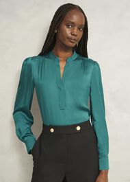 Jade Blouse, Deep Lake Green, hi-res