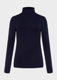 Mischa Roll Neck, Navy, hi-res