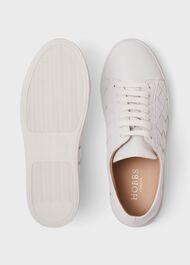 Yasmin Leather Trainers , White, hi-res