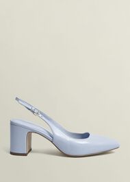 Lily Leather Slingbacks, Pale Blue, hi-res