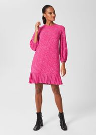 Liana Spot A Line Dress, Pink Multi, hi-res