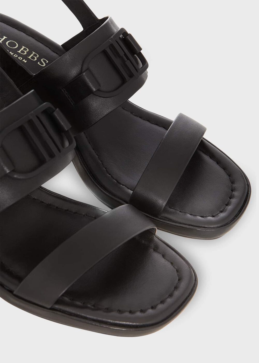 Nell Heeled Sandal, Black, hi-res