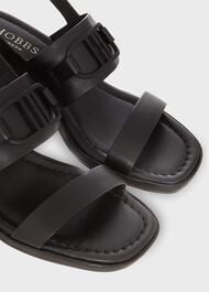 Nell Heeled Sandal, Black, hi-res