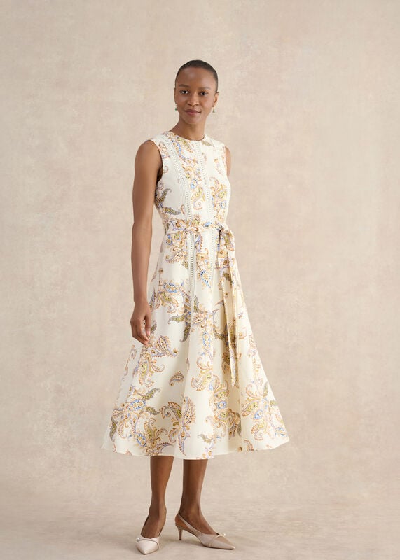 Uma Trimmed Linen Dress