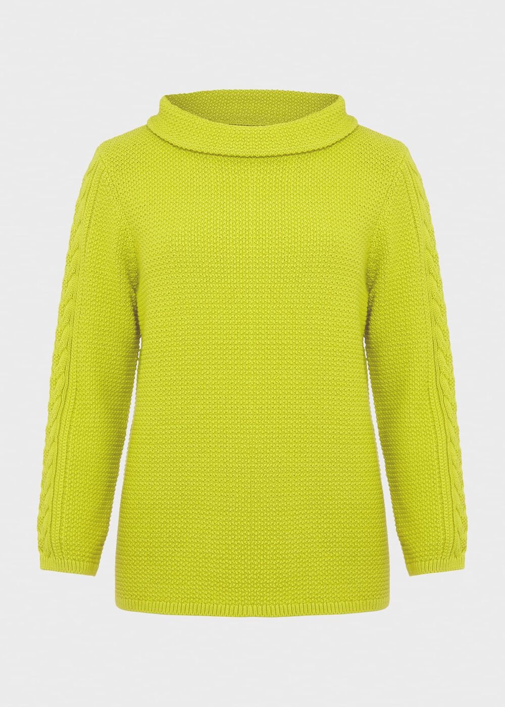 Camilla Cotton Jumper, Lime, hi-res