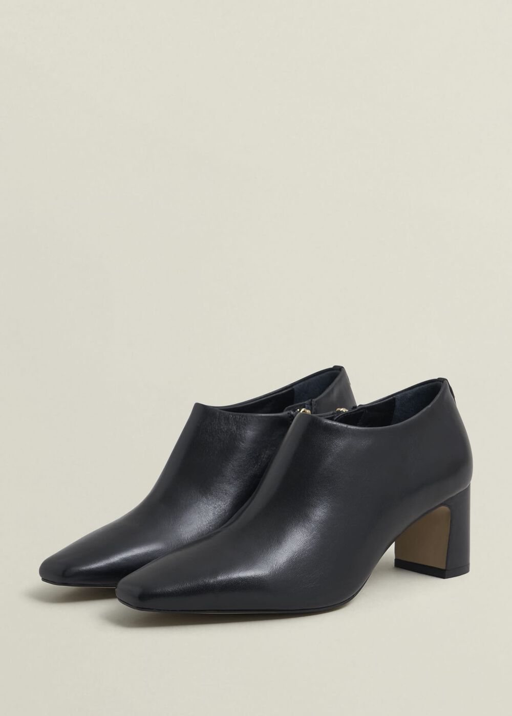 Leona Leather Shoeboots, Black, hi-res