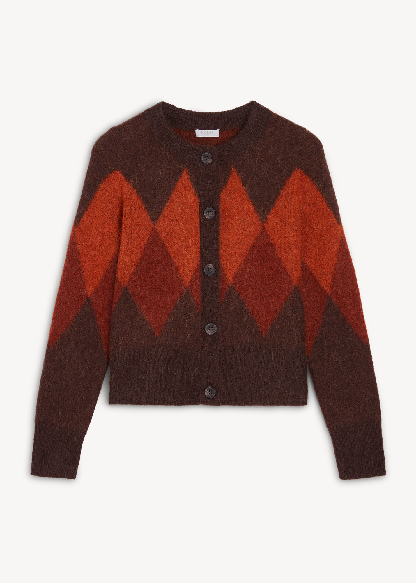 Izzy Argyle Cardigan With Wool | Hobbs US |