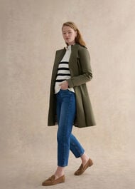 Skylar Shower Resistant Trench, Olive Green, hi-res