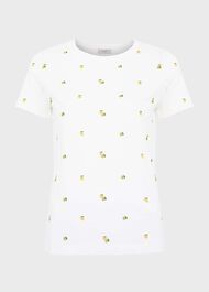Pixie Printed T-Shirt, White Yellow, hi-res