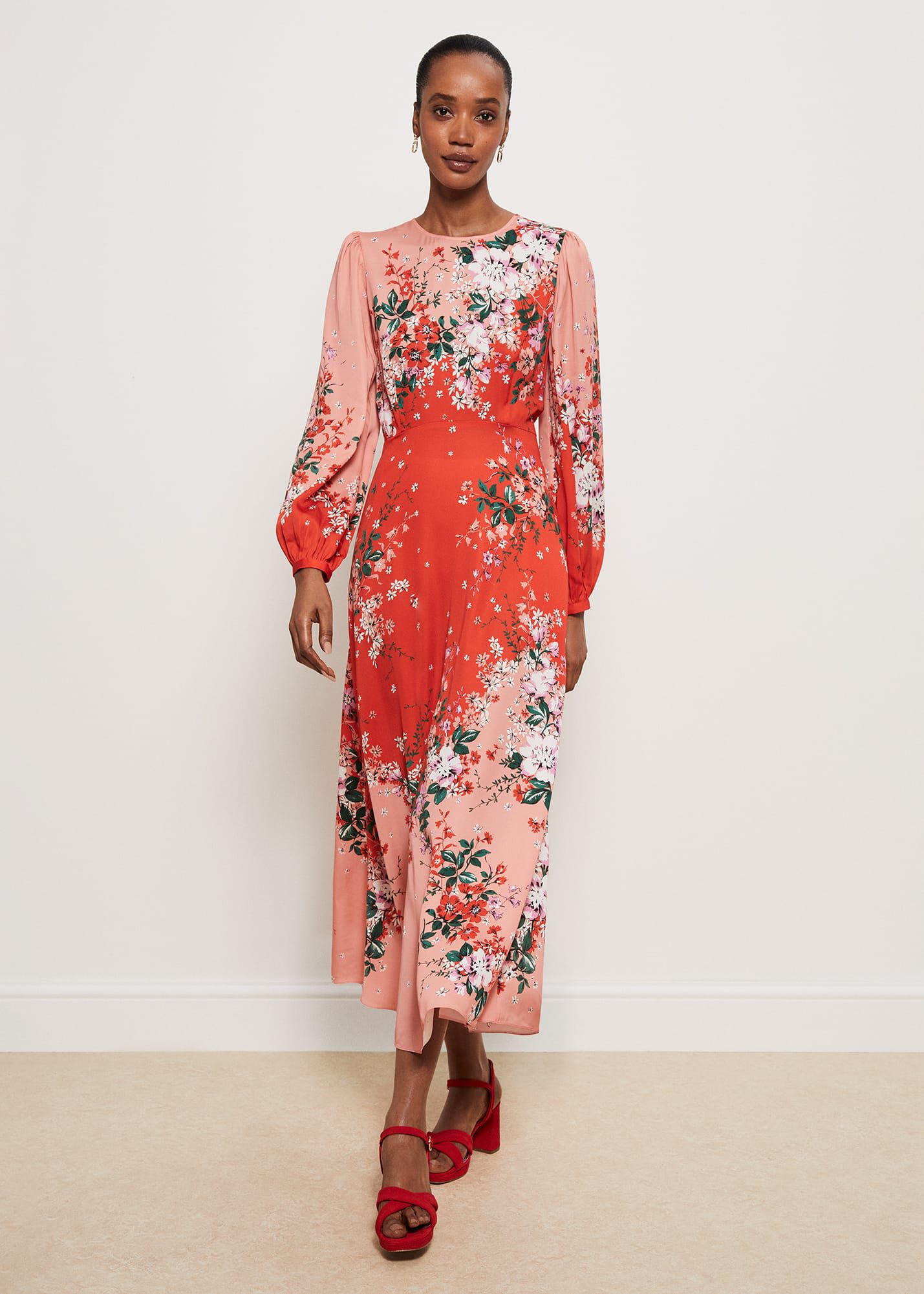 Hobbs tea top rose dress