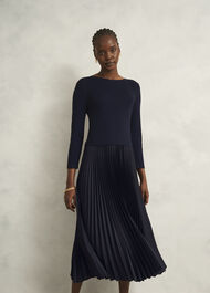 Petite Lucinda Dress, Hobbs Navy, hi-res