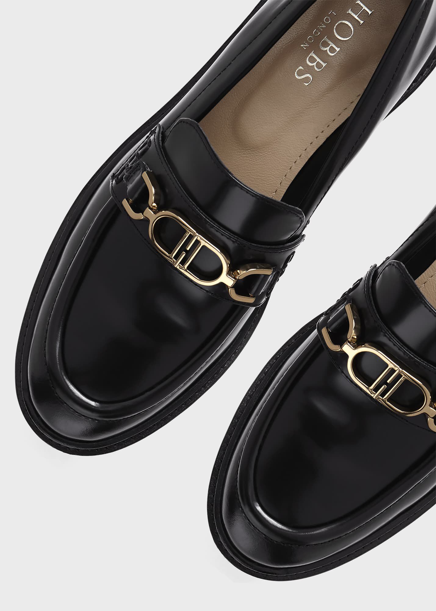 Hobbs black loafers on sale