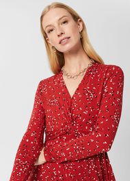 Anoushka Jersey Dress, Red Multi, hi-res