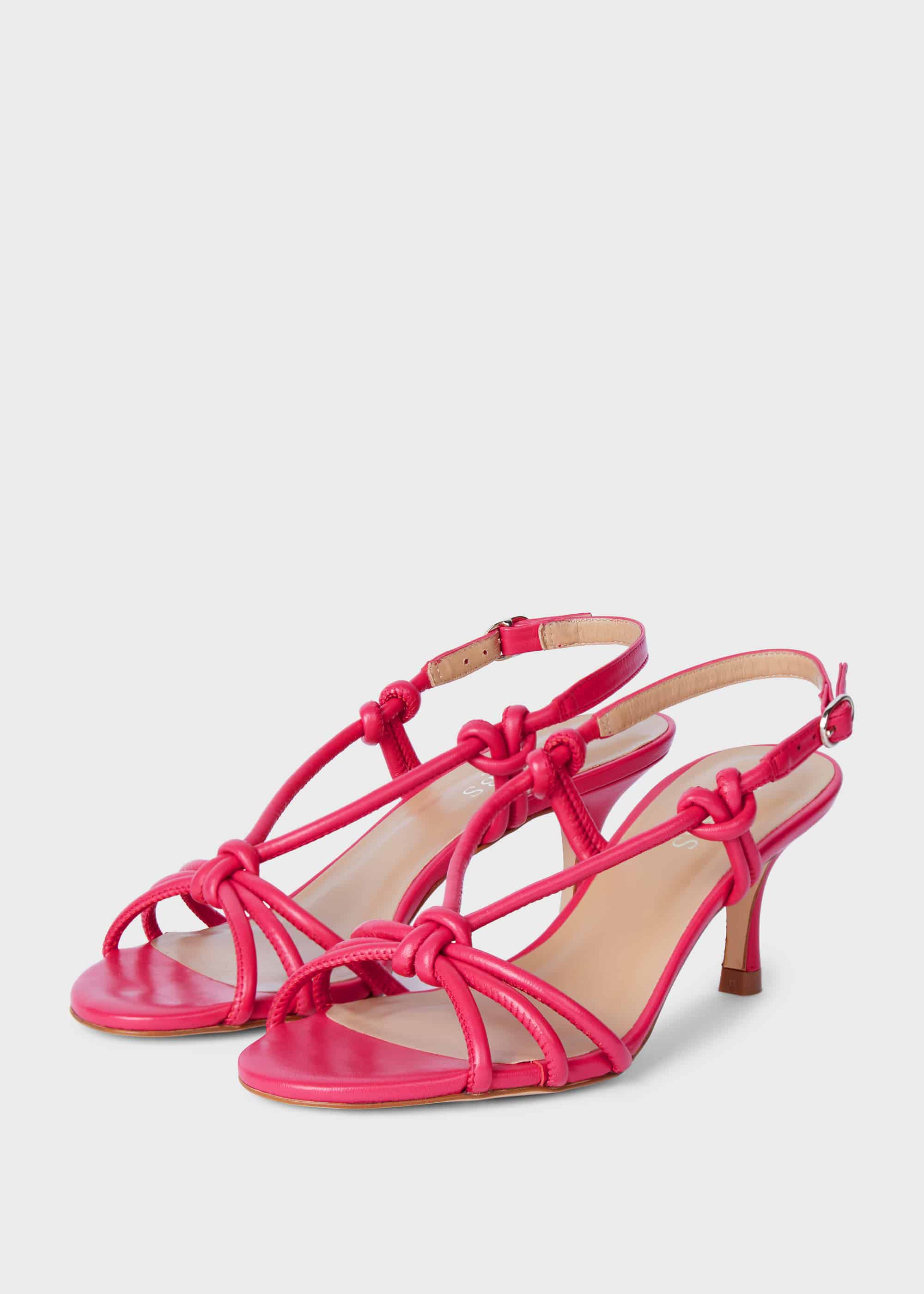 pink kitten heel sandals