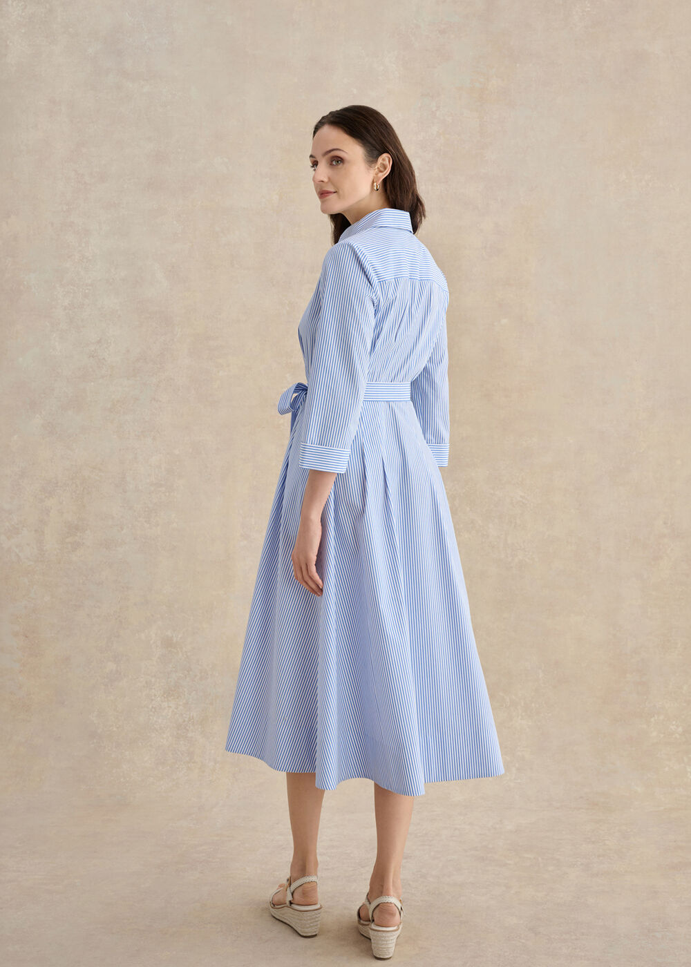 Jane Shirt Stripe Dress, Blue Ivory, hi-res