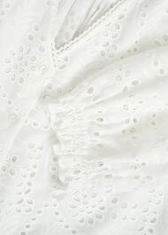 Chiara Broderie Blouse, Hobbs White, hi-res