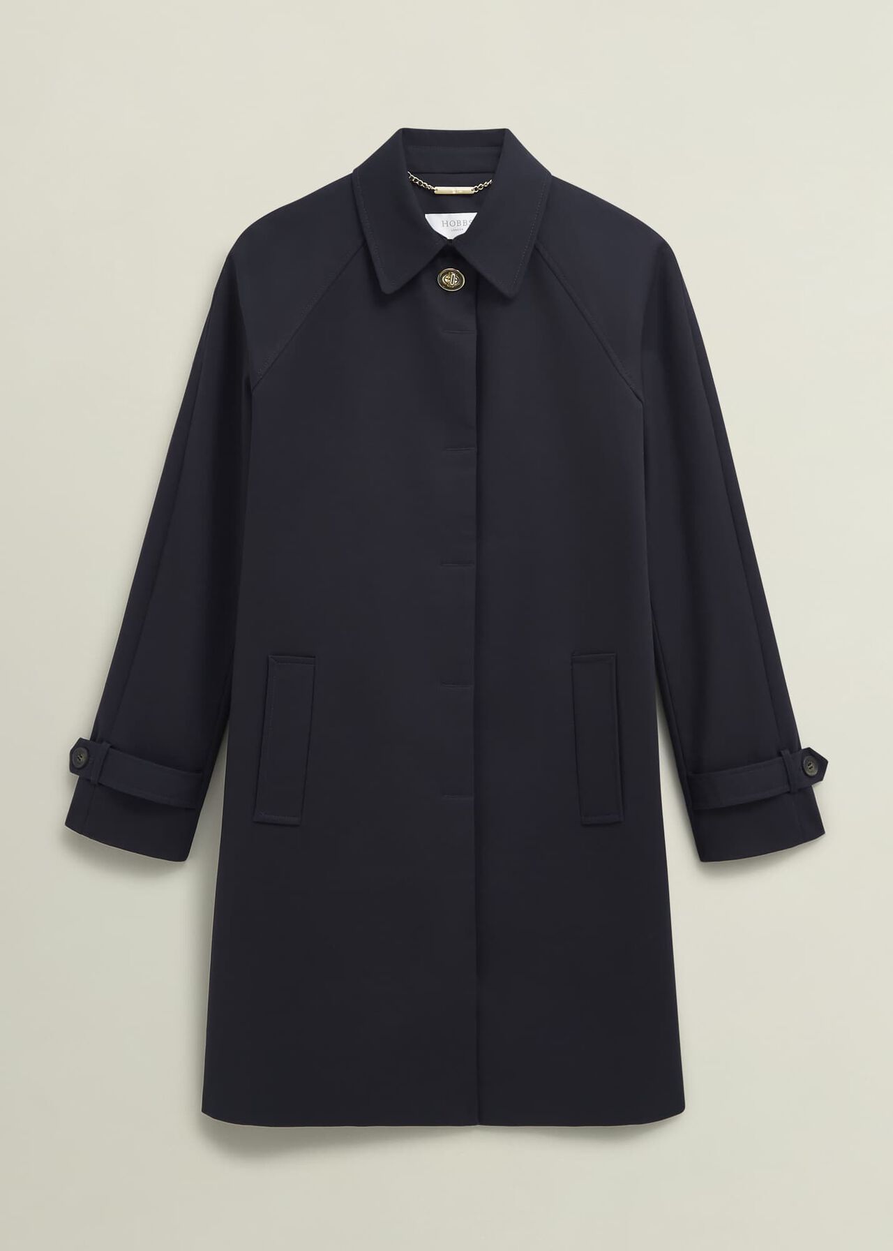 Vivienne Shower Resistant Trench Coat, Navy, hi-res
