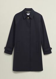 Vivienne Shower Resistant Trench Coat, Navy, hi-res