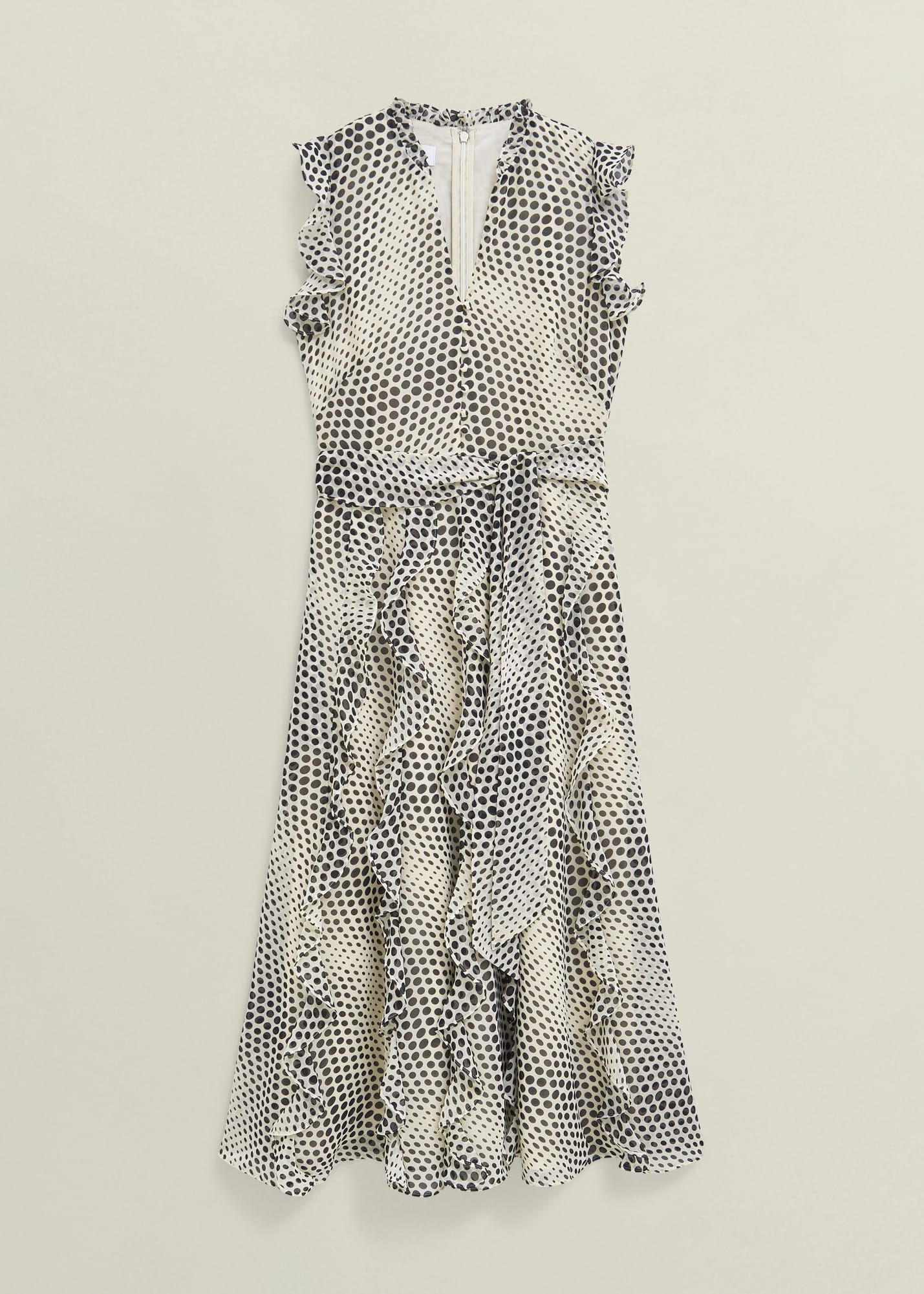 【関税なし】HOBBS ホッブス nina ラッフル ミディ ドレス プチ Petite Nina Ruffle Midi Dress | Hobbs US |