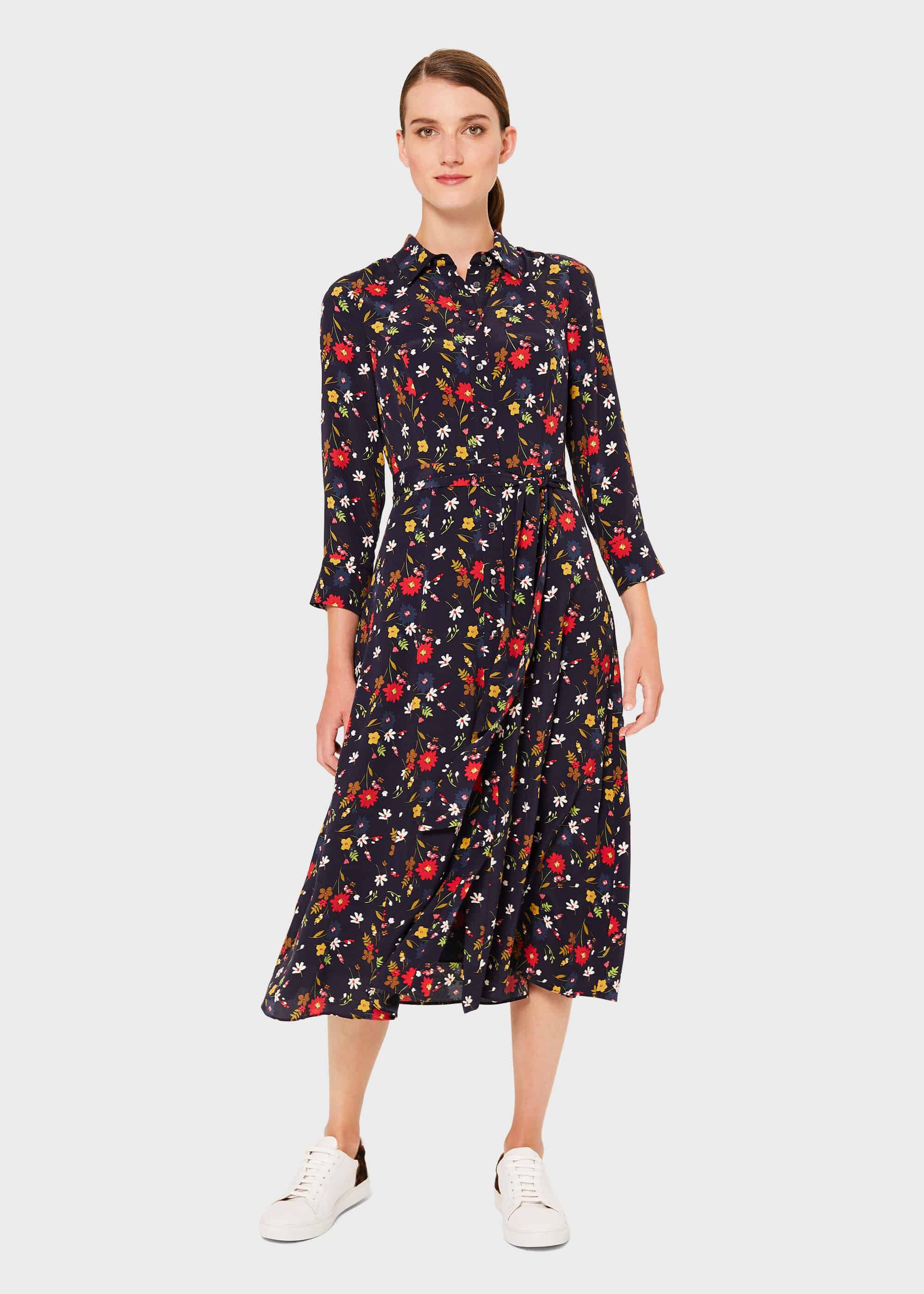 hobbs pink floral dress