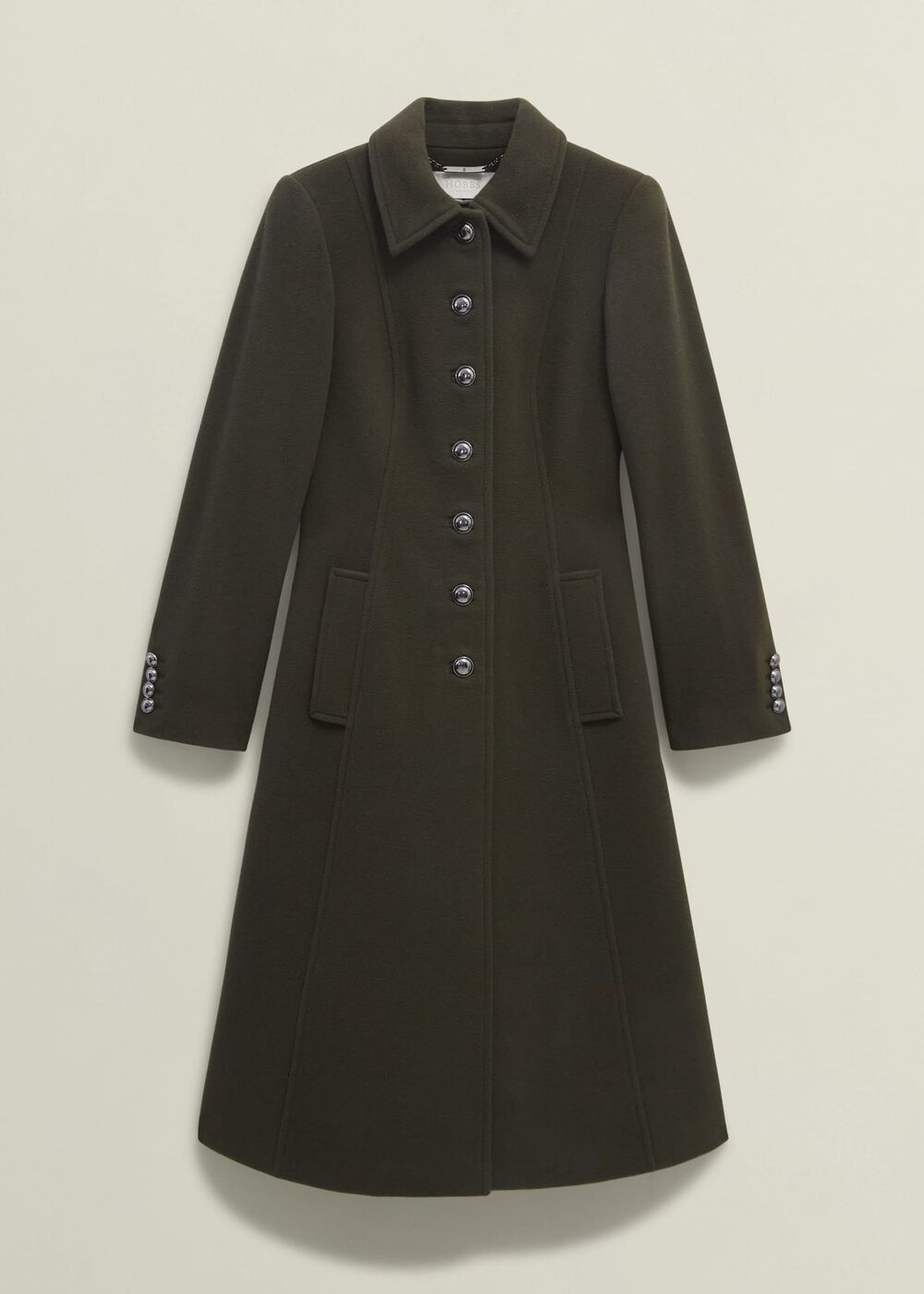Bayley Wool Blend Coat, Olive Green, hi-res