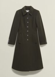 Bayley Wool Blend Coat, Olive Green, hi-res