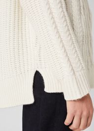 Emmeline Cable Jumper with Alpaca, Ivory, hi-res